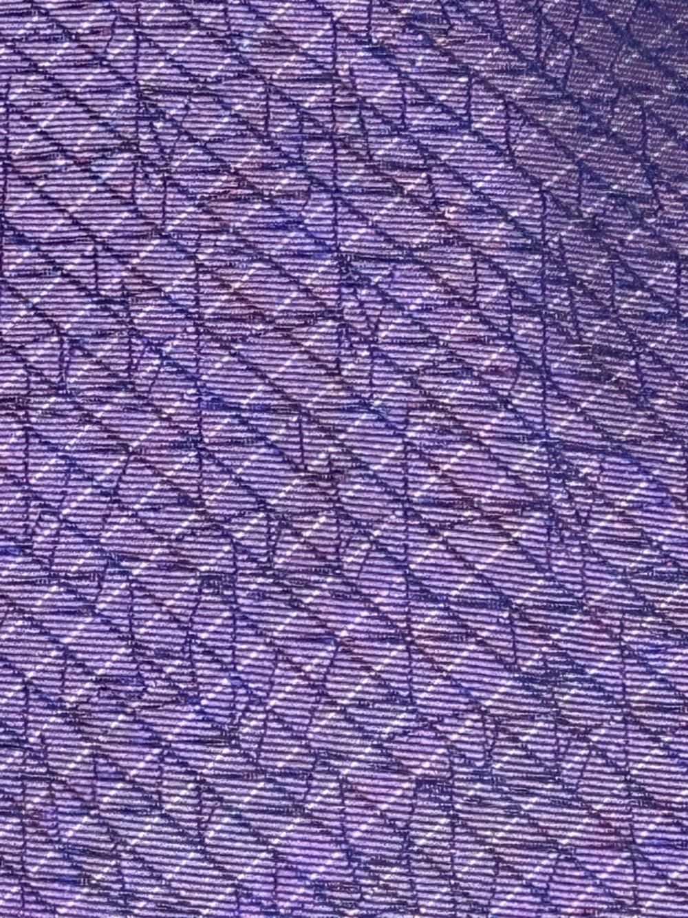 Calvin Klein 100% Silk Necktie Purple Woven Geometric Slim Cut + Tie Clip NWT - Picture 2 of 6
